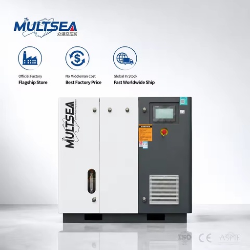 Source Factory Industrial Stationary Two Stage Screw Air Compressor 90kW