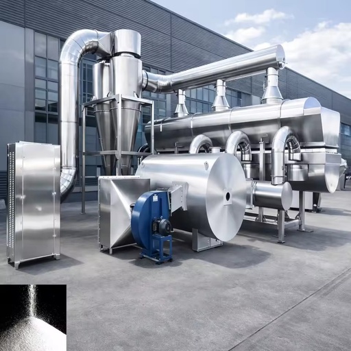Energy Saving Automatic Horizontal Fluidized Bed Dryer PLC Multi-functional for Food Additives Drying (Sodium Gluconate Citric