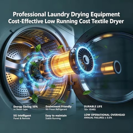 All-in-One Heat Pump Drying Unit, Non-Condensing Industrial Washing Matching Drying Machine