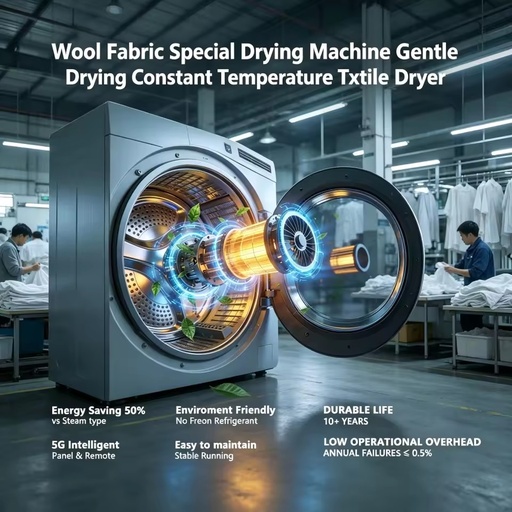 EVI Low Temp Heat Pump Laundry Dryer, Constant Temperature Wool Fabric Special Drying Machine