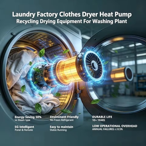 Washing Plant Recycling Heat Pump Drying Equipment, Eco-Friendly Textile Tumble Dryer