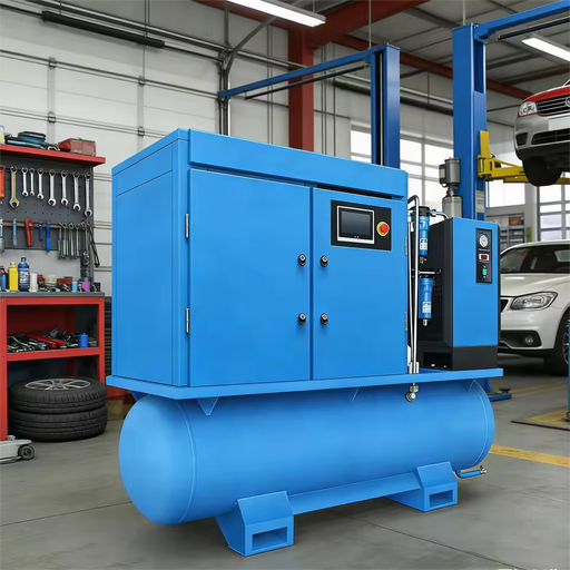 7.5kw PM VSD Industrial Rotary Screw Compressor Integrated 4-in-1 Air Compressor Combined Air Dryer Portable Laser Cutting