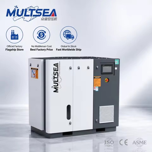 All in One Stationary Silent Screw Air Compressor Oil-Lubricated Air Cooled High Pressure 220V/380V
