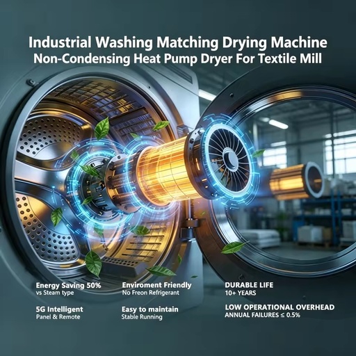 School Uniforms & Underwear Large Load Heat Pump Dryer, Low Noise Industrial Textile Dryer