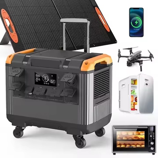 3000W Solar Generator Set with MPPT Controller Solar Power Supply Station for Home Backup Outdoor Camping Emergency Electricity