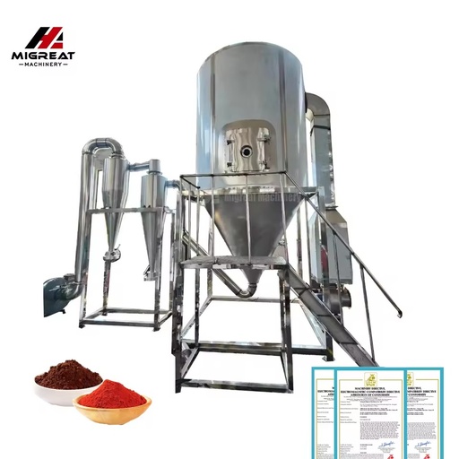 Industrial Automatic Stainless Steel Spray Drying Machine with PLC Control for Protein Powder Instant Drink Powder Manufacturing