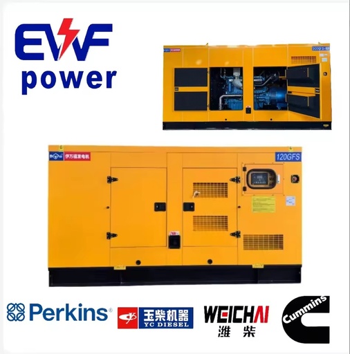 Yuchai 120kw 150kva High Quality Soundproof Silent Generator Set Industrial and Household Use diesel Generator
