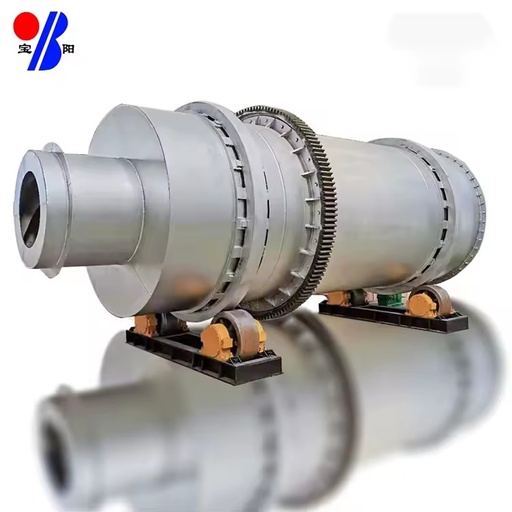 Three Pass Rotary Drum Dryer Gas Heating Energy Saving Stainless Steel Gear Bearing for Industrial Use Feed Grain Straw Drying