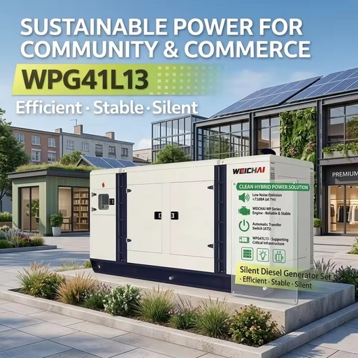 Brand New Weichai WPG41L13 30kW Silent Diesel Generator Set Soundproof Power Generator for Construction Backup Power