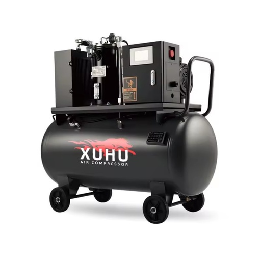 7.5KW 10HP Industrial High Pressure 10Bar Screw Air Compressor with High Flow 1.1m³/min 200L Air Tank for Factory and Car Use