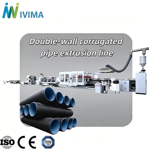 High Speed Double Wall Corrugated Pipe Extrusion Line for Mass Production