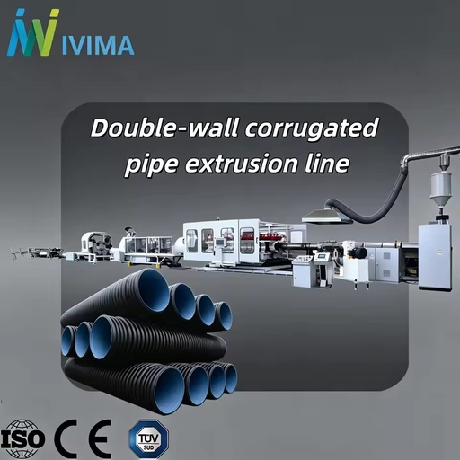 PE Double Wall Corrugated Pipe Extrusion Line for Drainage and Sewer Systems