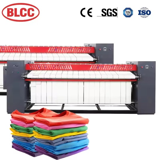 High-Speed 3 Roller Flatwork Ironer Machine Electric Industrial Washing for Hotels Used Condition with New Motor Bearing