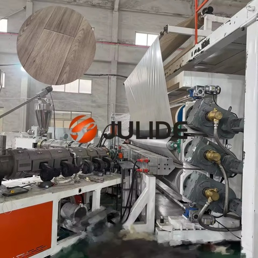 Best Selling High Performance Automatic Multi Functional Plastic Sheet Pressing Extruders Plant PVC Floor Making Machines