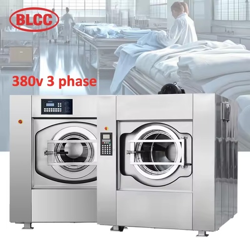 BLCC Industrial Laundry Machines Fully Automatic Laundry Washing Machine Stainless Steel 100kg Capacity Gas/Electric/Steam Fuel