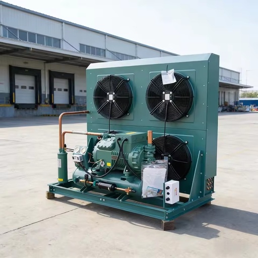 Anti-Corrosion Refrigeration Device Condensing Unit with Semi-Hermetic Compressor for Frozen Warehouse
