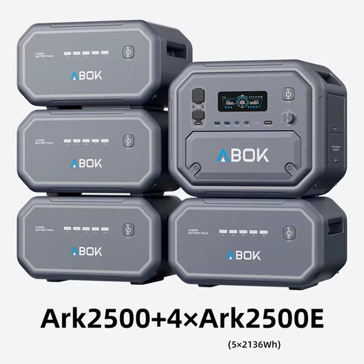 New Product ABOK Capacity Expandable 2160Wh-10800Wh Portable Power Station Outdoor Generators Solar Power Generator