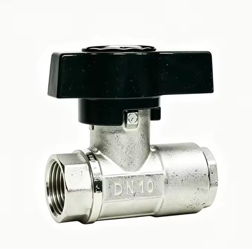 DN10 Italian Brass Plated Manual Ball Valve OEM for Pressure Washing Soft Washing Industrial Applications NPT Connection SS304