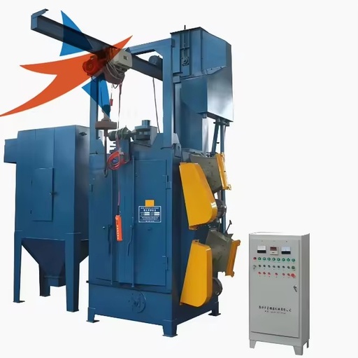 Automatic Single or Double Hook Hanger Type Aluminum Alloy Wheel Shot Blasting Machine with Pump Clean Fast Surface Preparation
