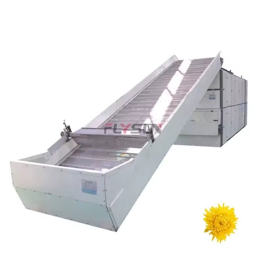 Factory Customized Automatic PLC Mesh Belt Dryer Machine for Flowers Chrysanthemum Dehydration High Efficiency Energy Saving