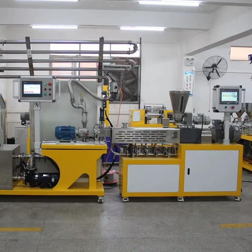 Water Ring Pelletizer Co-rotating Parallel Twin-screw Extruder Designed for Continuous Compounding High Efficiency PET HDPE