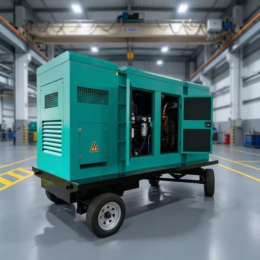 Trailer-Mounted Portable Silent Diesel Generator Set with DC Electric Start 50Hz 1800 RPM