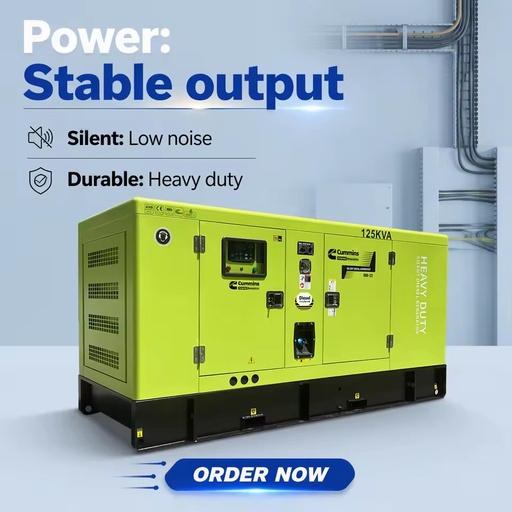 Factory Direct Sales 50KW 80KW 100KW 125KW 150KW 200KW Commins Power Silent Diesel Generators Set Standby Electricity Generation