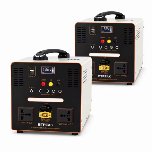 1100W 1100.8Wh Solar Generator LiFePO4 Battery Pure Sine Wave Portable Power Station for Car Outdoor RV Camping and Backup