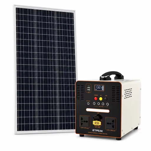 1100W Off Grid 1100.8Wh LiFePO4 Portable Solar Generator with Pure Sine Wave Inverter for Cabin Worksite and Emergency Backup