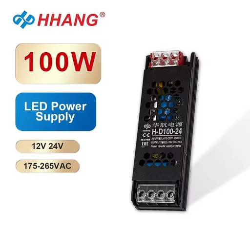 100W LED Switching Power Supply 12v IP20 Indoor Used Constant Voltage LED Power Supply 24v Dual Output LED Transformer