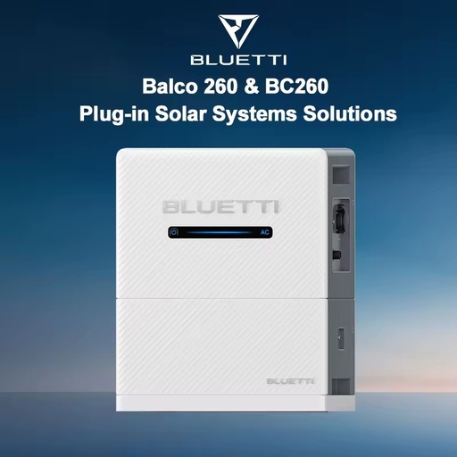 800W Grid-Tied Micro Inverter Solar System for Apartment 2.56kWh LFP Battery Balcony Power Plant BLUETTI Balco Series