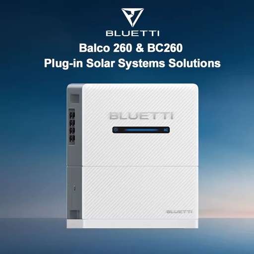 Save Electricity Cost with Balcony Solar Power Plant 2.56kWh LiFePO4 Battery Plug and Play Balkonkraftwerk BLUETTI