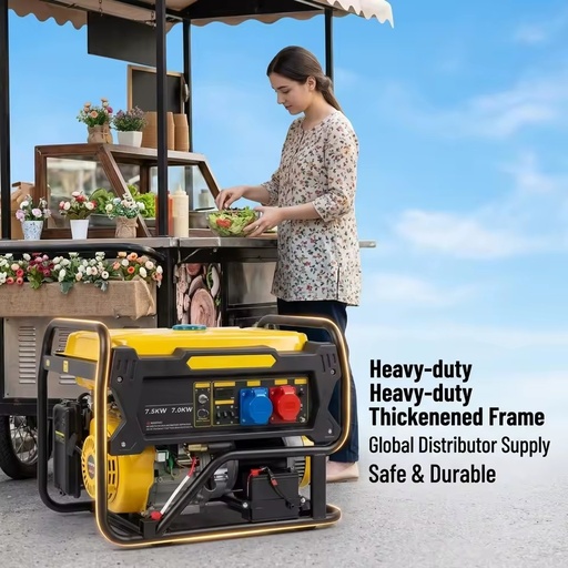 Premium 4-Stroke 10A 7000W Copper Motor Petrol Generator for
