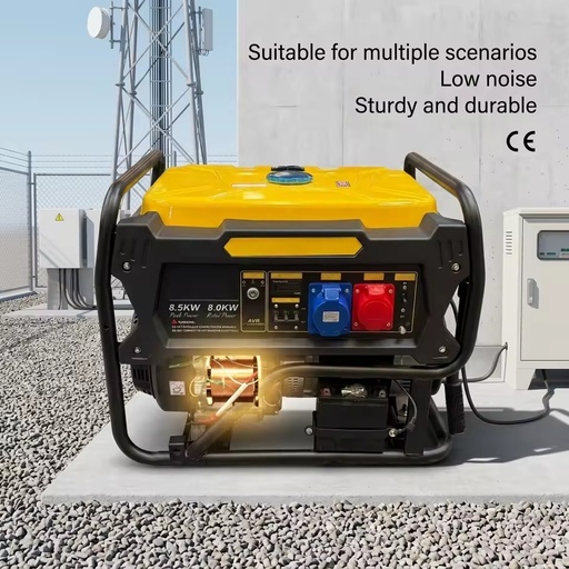 Reliable Wholesaler Bulk Trade 100 Copper Motor 7000W 4-Stroke Air-Cooled Gasoline Generator 240V 95% Efficiency for Telecom