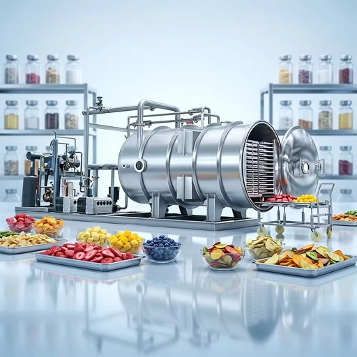 HRTY Freeze Dryer Machine Electric Heating Motor 304 Stainless Steel PLC Gear Engine Fruit Vegetable