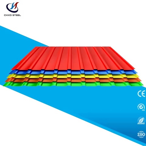Pre Painted Galvalume Steel Roof Sheet High Quality Euro Tiles Long Span for Industrial Waterproof Cover
