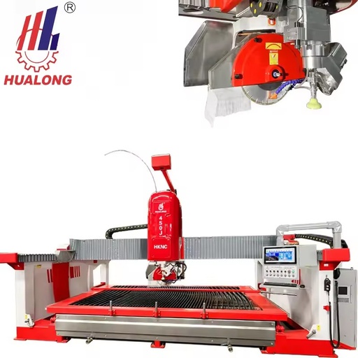 Stone Machinery HKNC-450J Automatic 5 Axis Bridge Saw Stone Cutting Machine Cnc Stone Sawjet Water Jet Cutters