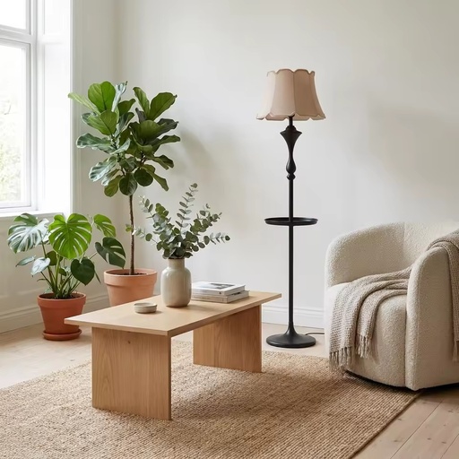 Luxury Wholesale Floor Lamp Custom Logo Modern Standing Lamp with Fabric Shade for Home Living Room Bedroom Interior Decor