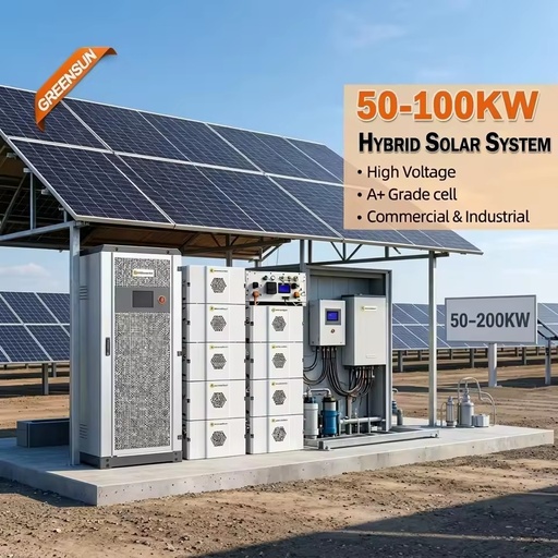 Commercial Use 20kw 50kw 80kw 100kw 125kw 200kw Hybrid Solar Panels System With 100kwh 241kwh 261kwh Lithium Battery