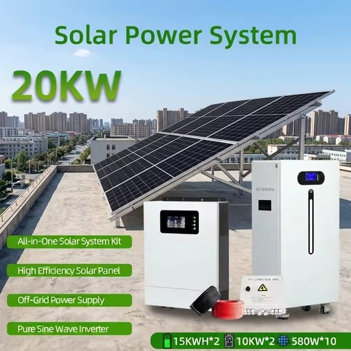ESG Monocrystalline Silicon Hybrid Off-Grid Energy System 10KW 15kW 20KW MPPT Lithium Ion Home Battery Inverter Kit OEM ODM