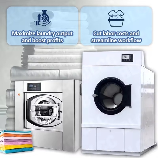 2026 Hot Model Washer and Dryer Machine Commercial Laundry Washing Machine and Dryer Machine for Hotel and Restaurant