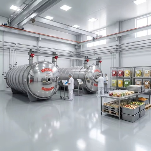 Intelligent Automatic Vacuum Freeze Dryer with High Safety Alarm System Energy Saving Stainless Steel for Food Processing