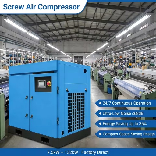 7.5kw 11kw 15kw 10hp 15hp 20hp General Industrial Screw Air Compressor Water & Air Cooling Method for Manufacturing Plant