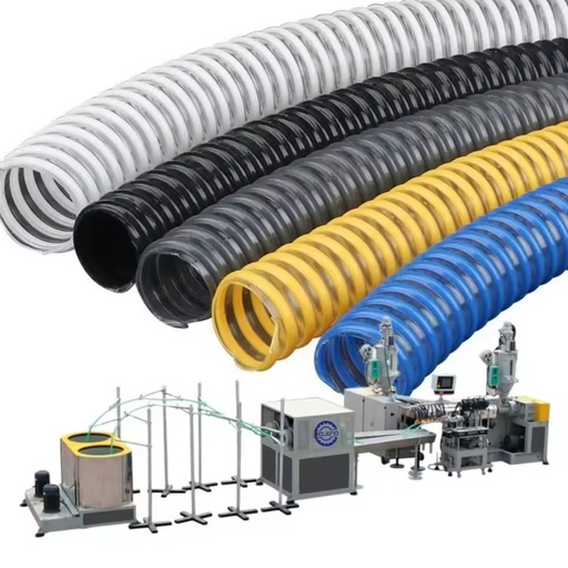PVC Single Screw Water Suction Hose & Spiral Pipe Extrusion Production Line with PLC & Gear-Factory Price