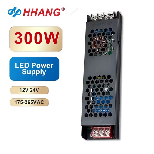 300W 220V AC to DC 12V 24V LED Switching Power Supply Constant Voltage Power Supply LED Lighting Driver IP20 Indoor Power Supply