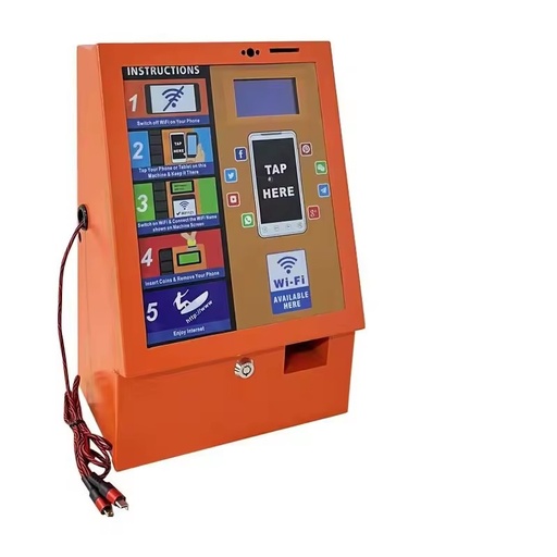 2026 Coin Operated Vendo Machine Self-service WiFi Vending Machine Add Charging Cable Distributeur Automatique Hotspot