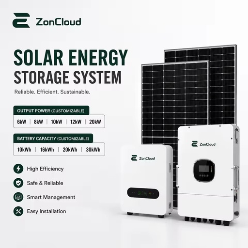 Residential Solar Energy Storage Kit with Solar Panels Inverter and Battery for Home Use