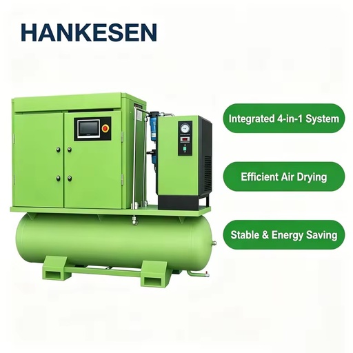 7.5kw 11kw 15kw 22kw All in One Integrated Portable Screw Air Compressor 8 Bar 16 bar Fix Speed for Laser Cutting Use Fiber