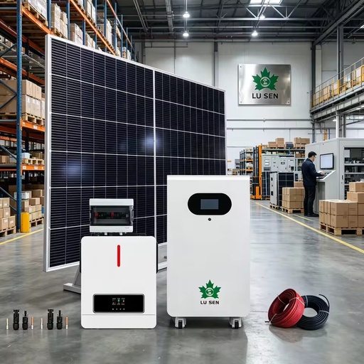 Off Grid Solar Generation System Preinstalled Inverter Lithium Battery for Family Daily Stable Power Output