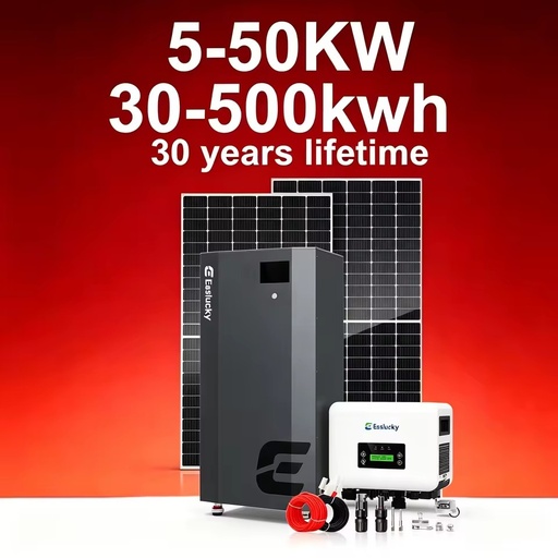 10 kW Polycrystalline Silicon Photovoltaic Panel Lithium-ion Battery Solar Power System